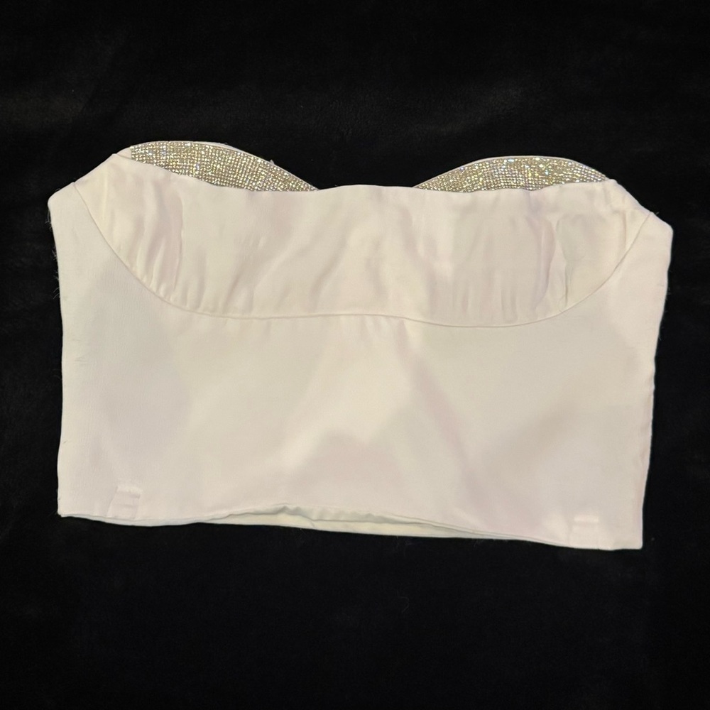 Zara crop top with rhinestone top XS/S